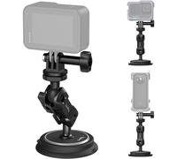 Supporto magnetico per GoPro con ventosa 2 in 1, potente supporto per fotocamera da auto per esterni per GoPro e Insta360