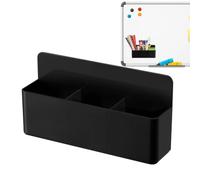Supporto magnetico per lavagna bianca a 3 scomparti, per gomme e righello | Porta pennarelli con magnete per casa, frigorifero, armadio, riunione, scuola, ufficio