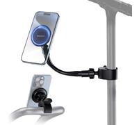 Supporto magnetico per microfono, 28,9 cm, con collo d'oca rimovibile e angolo di bloccaggio, supporto flessibile per microfono, supporto per telefono per iPhone 17, 16, 15, 14, 13 Pro Max, custodia