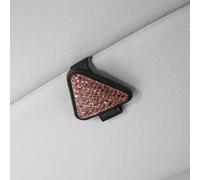 Supporto magnetico per occhiali da auto con clip in pelle PU, progettato per adattarsi alle alette parasole del veicolo, per riporre gli occhiali da sole in modo sicuro (oro rosa)