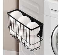 Supporto Magnetico per Palline per Asciugatrici, Mensola Magnetica per Lavatrice Organizer Frigo Versatile Mensola Magnetica per Cucina, per Frigorifero, Bagno, Camera da Letto (Nero, Piccola)
