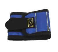 Supporto magnetico per polso, con forti magneti, per tenere viti, chiodi, bracciale, cintura, supporto per mandrino, borsa degli attrezzi magnetica per lo sport (blu, 2 pezzi)