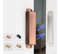 Supporto magnetico per porta di armadi e porte scorrevoli, forza di trazione 40 kg, per una maggiore sicurezza (bronzo verde)