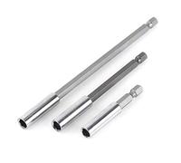 Supporto Magnetico per Punte 3 Pezzi, Set di prolunghe per Punte Trapano 6 cm/10 cm/15 cm, Supporto per Punte cacciavite con Codolo Esagonale 1/4 "