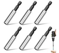 Supporto magnetico per punte da 60 mm, in acciaio inox, con attacco esagonale da 1/4"