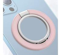 Supporto magnetico per telefono, compatibile con ricarica wireless, presa regolabile per auto, impugnatura magnetica in metallo, supporto multifunzionale a doppio anello per telefono cellulare per