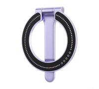 Supporto magnetico per telefono con rotazione a 360°, design pieghevole, robusto supporto in metallo per live streaming, palestra, fitness, Regno Unito (viola taro)