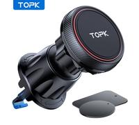 Supporto magnetico per telefono da auto TOPK nel supporto per telefono da auto presa d'aria magnetico, 6 magneti N52 supporti universali per telefoni cellulari per iPhone 15