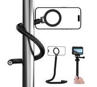 Supporto magnetico per telefono flessibile a collo di cigno per iPhone 16/15/14/13/12, supporto per morsetto per telefono treppiede supporto per collo selfie stick pole per GoPro 13/12/11/10/9