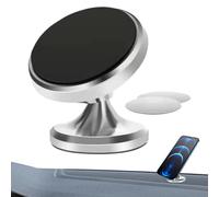 Supporto magnetico per telefono in auto, supporto girevole universale per smartphone, supporto magnetico rotante e multifunzione per cruscotto, vetro e parabrezza