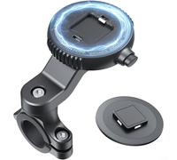 Supporto magnetico per telefono per moto con sgancio rapido 2 in 1, rotazione a 360 gradi, per moto elettriche a pedale, staffa nera robusta per un fissaggio sicuro dello smartphone durante la guida