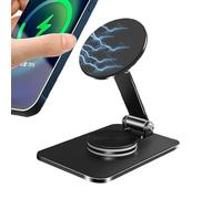 Supporto magnetico per telefono, supporto pieghevole per smartphone, rotazione a 360 gradi, struttura in acciaio al carbonio, perfetto per uso desktop, lavoro domestico, camere da letto, luoghi di