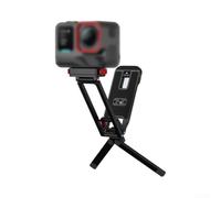 Supporto magnetico per treppiede, supporto per treppiede da tasca per Insta360 Pro2 per un montaggio sicuro sul campo in metallo nero