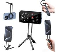 Supporto magnetico per treppiede universale con clip moschettone, rotazione 360° e compatibile MagSafe