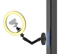 Supporto magnetico per webcam con luce ad anello, luce per selfie da 25,4 cm con supporto magnetico rotante da parete compatibile con webcam Logitech C920x StreamCam C930e C922s C925e C615 MX-Brio