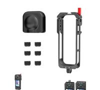 Supporto magnetico pieghevole in metallo per Insta.360 X5, porta filettata da 1/4 e scarpa fredda, con copriobiettivo in silicone e accessori in cotone antivento