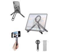 Supporto magnetico universale per iPad Pro/Air/Mini e iPhone 17-12 Series - Mini treppiede Maglock in alluminio per smartphone | Supporto per tablet compatibile con telefoni/tablet MagSafe