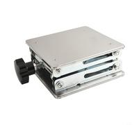 Supporto manuale per sollevamento da laboratorio, in acciaio inox, 150 × 150 mm, piastra superiore/inferiore, 75-260 mm, altezza regolabile, per laboratorio, educativo e