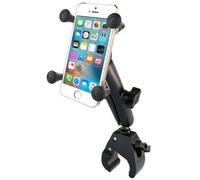 SUPPORTO MANUBRIO A PINZA RAM-B-400-C-UN7U e ASTA LUNGA per TUTTI gli SMARTPHONE