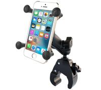 SUPPORTO MANUBRIO A PINZA RAM-B-400-HOL-UN7BU x APPLE iPhone 15Pro, SAMSUNG S10e