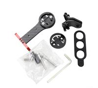 Supporto manubrio bici per Garmin / Bryton con supporto in fibra di carbonio e clip luce (nero)