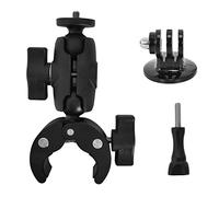 Supporto Manubrio Moto Super Clamp Rotula 360° per GoPro & Smartphone | Acciaio inox + composito resistente, carico 1,5kg, adatto a tubi 15-40mm, senza attrezzi, compatibile GoPro/Insta360.