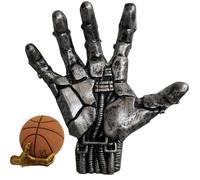 Supporto meccanico da parete per pallacanestro, meccanico punk a forma di mano, decorazione da parete per pallacanestro e calcio, organizer salvaspazio (meccanico B)