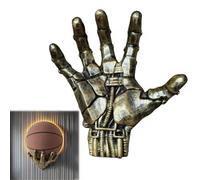 Supporto meccanico da parete per pallacanestro, meccanico punk a forma di mano, decorazione da parete per pallacanestro e calcio, organizer salvaspazio (meccanico A)