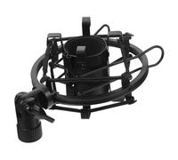 Supporto Microfono a Sospensione in Metallo, Clip Regolabile | Isola Vibrazioni, per Voce fuori Campo e Ripresa Sonora, Nero, Attacco 2, 5cm, Interfaccia 1, 5cm