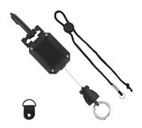 Supporto Microfono CB Retrattile, Gancio Microfono CB Radio con Anello a D e Cordino Regolabile Montaggio Mic Corda Retrattile per Auto Camion Veicolo Fuoristrada Accessori per Guidatori