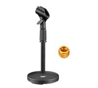 Supporto Microfono da Tavolo, Moukey Asta Microfono Scrivania con Clip per Microfono, Adattatore 5/8" Maschio a 3/8" Femmina, Compatibile con Blue Yeti Snowball e SM57 SM58 SM86 SM87, MMs-2