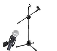 Supporto microfono - supporto per microfono boom del pavimento, supportoo per microfoni a coccola | Porta desktop per telefono tablet, mini raccolta telescopica dello strumento, braccio boom regolabil