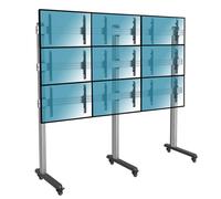 Supporto mobile da pavimento Kimex per 9 TV 50"-55" VESA 600x400 Max. 50Kg