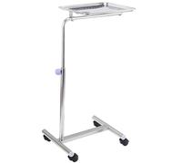Supporto mobile del vassoio di altezza regolabile con le ruote per stoccaggio del salone, della clinica e dell'ospedale