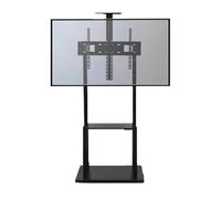 Supporto Mobile For TV, Supporto TV Tutto In Uno, Carrello For Trasloco For Conferenze Da Pavimento, Display For Streaming Live, For Acciaio Laminato A Freddo Da 32-70 Pollici, Carico 80 Kg(Black)