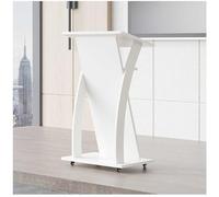 Supporto mobile in legno per pulpito con ruote, spazioso cassetto per conferenze, matrimoni e discorsi, podio portatile per un facile trasporto e utilizzo (A3)