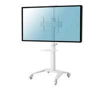 Supporto Mobile Kimex per Schermi Videoconferenza 37"-70" Altezza 125-160cm VESA 600x400 Max. 70Kg Bianco