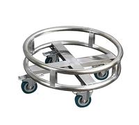 Supporto mobile per pentole, secchio in acciaio inox, base per bombola del gas, carrello per pentole con ruote per spostare secchi e secchi per il latte