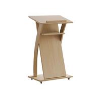 Supporto mobile per podio, con ruote, in legno massello, portatile, per chiesa, reception, tavolo discorso, sala conferenze, ideale per eventi e presentazioni