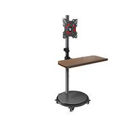 Supporto mobile per TV con ripiano per tastiera, carrello universale per TV e monitor, altezza regolabile, rotazione orizzontale/verticale, ideale per video dal vivo e riunioni di lavoro