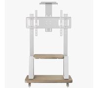 Supporto mobile per TV da 32 a 80", con carrello regolabile per camera da letto, ufficio, sala conferenze, girevole e chiudibile a chiave, carrello espositore con rotelle