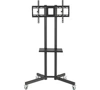 Supporto mobile per TV da 32 a 80 pollici, altezza regolabile, carrello portatile per TV con controllo inclinazione e angolo, supporto per televisore girevole per uso domestico e ufficio