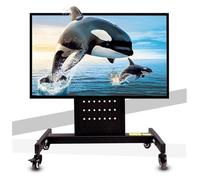 Supporto mobile per TV su ruote, carrello regolabile per schermi piatti LCD/LED da 42-85 pollici, espositore per conferenze, supporto portatile per TV per riunioni ed eventi