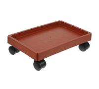 Supporto Mobile per Vaso con Ruote, Base Rettangolare in Plastica Rossa | Vaso e Fioriera, Facile Spostare e Pulire, Protegge Pavimento, Struttura con Ruote
