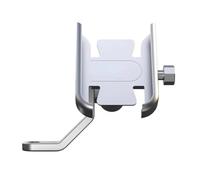 Supporto mobile Supporto Per Cellulare Per Moto, Schermo Da 4-6,5 Pollici, Base Per Specchio Da Manubrio, Girevole A 360°, Per Bicicletta E Scooter(Silver Mirr)