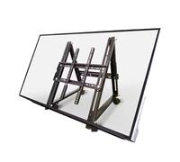 Supporto mobile universale per TV da pavimento - Supporto mobile per TV da 32-75 pollici, con supporto inclinabile/ruote di bloccaggio, per podio portatile per sala conferenze in casa e ufficio