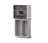 Supporto modulare Scame Proxima 212x438x110mm grigio - 573.5121