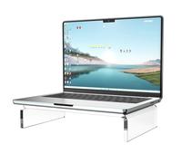 Supporto Monitor Acrilico, Supporto Monitor Trasparente Scrivania, 30,5X20,3X7,6 cm Alza Monitor da Scrivania, per Schermo per Laptop, PC, TV, supporto in acrilico resistente robusto, Facile da Pulire