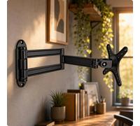 Supporto Monitor da Parete con Braccio Snodabile Articolato per Ufficio, Casa
