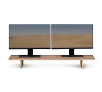 Supporto Monitor Scrivania Doppio - Porta Computer Scrivania Legno - Porta TV